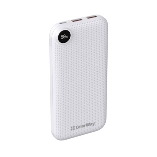 Універсальна батарея ColorWay Slim, LCD 10000mAh White (CW-PB100LPH2WT-D)
