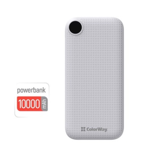 Універсальна батарея ColorWay Slim, LCD 10000mAh White (CW-PB100LPH2WT-D)