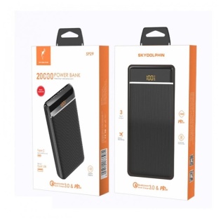 Универсальная батарея SkyDolphin SP29 PD+QC3.0 20000mAh Black (PB-000091)