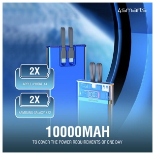 Універсальна мобільна батарея 4smarts Lucid 10000mAh 22.5W Blue