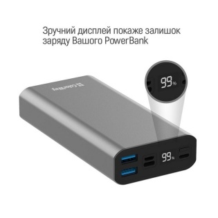 Універсальна мобільна батарея ColorWay 20000mAh Gray (CW-PB200LPH3GR-PDD)
