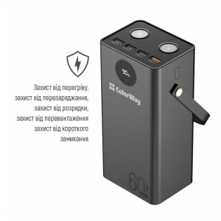 Універсальна мобільна батарея ColorWay Powerful 60000mAh Black (CW-PB600LPA5BK-PDD)