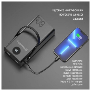 Універсальна мобільна батарея ColorWay Powerful 60000mAh Black (CW-PB600LPA5BK-PDD)