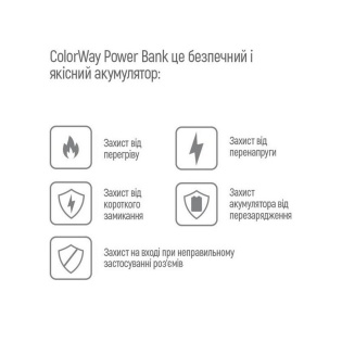 Универсальная мобильная батарея ColorWay Slim 20000mAh Black (CW-PB200LPD2BK)