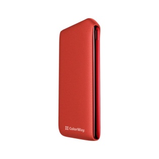 Універсальна мобільна батарея ColorWay Soft Touch 10000 mAh 18W Red (CW-PB100LPE3RD-PD)