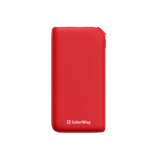Універсальна мобільна батарея ColorWay Soft Touch 10000 mAh 18W Red (CW-PB100LPE3RD-PD)