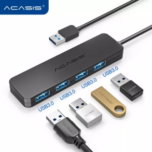 USB hub Acasis AB3-L412 на 4 порти USB 3.0 (Чорний)