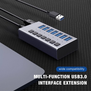 USB hub Acasis H707 на 7 портов USB 3.0 (Серый)