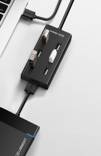 USB hub Ugreen CR130 (Черный)