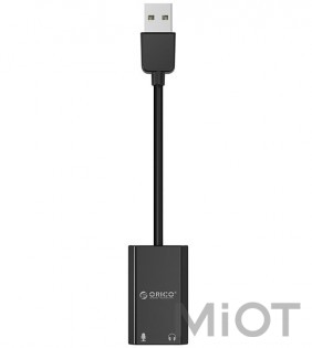 Зовнішня звукова карта USB PowerPlant ORICO SKT2-BK (CA911455)