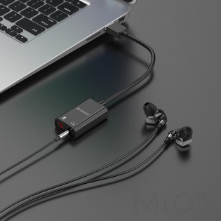 Зовнішня звукова карта USB PowerPlant ORICO SKT2-BK (CA911455)