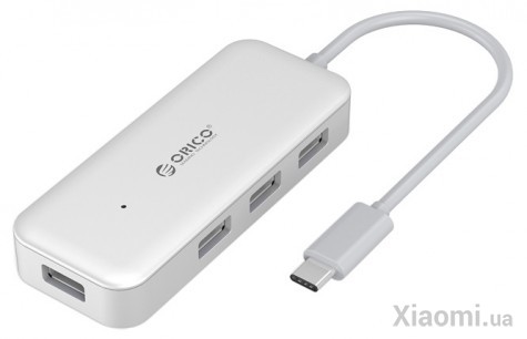 USB-хаб PowerPlant ORICO Type-C - 4xUSB 3.0 TC4U-U3-SV-BP (CA912766)