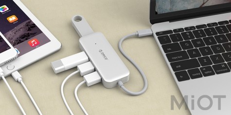 USB-хаб PowerPlant ORICO Type-C - 4xUSB 3.0 TC4U-U3-SV-BP (CA912766)