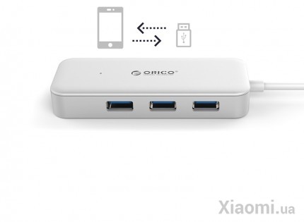 USB-хаб PowerPlant ORICO Type-C - 4xUSB 3.0 TC4U-U3-SV-BP (CA912766)
