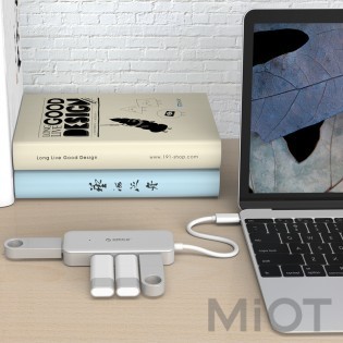 USB-хаб PowerPlant ORICO Type-C - 4xUSB 3.0 TC4U-U3-SV-BP (CA912766)