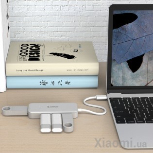 USB-хаб PowerPlant ORICO Type-C - 4xUSB 3.0 TC4U-U3-SV-BP (CA912766)