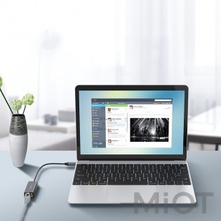 Адаптер USB Type-C Ethernet PowerPlant ORICO XC-R45-V1-BK-BP (CA912773)