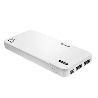 Зовнішній акумулятор Powerbank Tracer 10000mAh 2A на 2xUSB-порту (Білий)