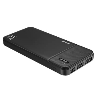 Зовнішній акумулятор Tracer 10000mAh 2A тонкий на 2xUSB-порті (Чорний)