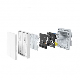 Выключатель Aqara Light Switch D1 (Double-Button) ZigBee 3.0 White (QBKG22LM/AK044CNW01)