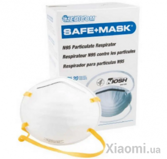 Маска для очистки воздуха Xiaomi Medicom M2321 Safe Mask Round N95 Mask Non medical Mask Personal Use NIOSH 20Pcs