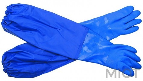 Рукавички медичні Xiaomi 26" Should Length Long Oil-Resistant PVC Cuff Protective Cotton Lined Gloves