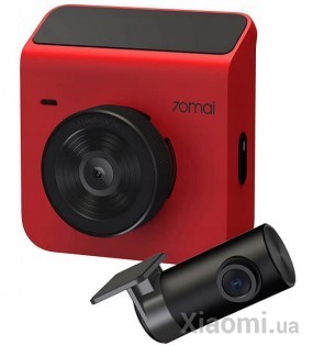 Автомобильный видеорегистратор Xiaomi 70Mai Dash Cam 1440p A400 (Midrive A400) Red + камера заднего вида (Midive RC09) Международная версия