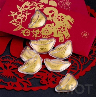 Золотий злиток Xiaomi LuckyME Red Envelopes 0.2 г