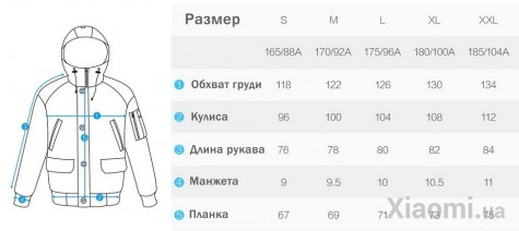 Куртка Xiaomi Mitown Pilot jacket down male Gray XL