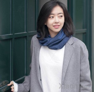 Двусторонний шарф Xiaomi Runmi 90 wool double-sided scarves Blue