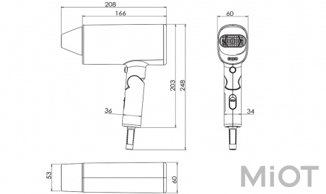 Фен Xiaomi SMATE Hair dryer White SH-A161