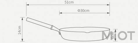 Сковорода Xiaomi Taste Plus MOTOMI Fry pan 30 см