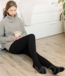 Колготки жіночі Xiaomi U-REVO Striped fleece tights Black