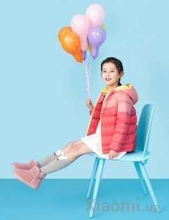 Куртка детская Xiaomi Uleemark Children's light down jacket Pink 140/68