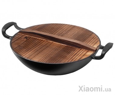 Сковорода чугунная WOK Xiaomi Yi wu yi shi  32 см