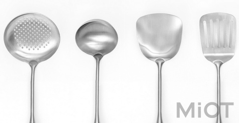 Набір кухонного приладдя Xiaomi Yi wu yi shi Beech handle stainless steel shovel spoon SET 4 pcs