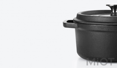 Каструля чавунна Xiaomi Yi wu yi shi Classic enamel pot 22 см Black