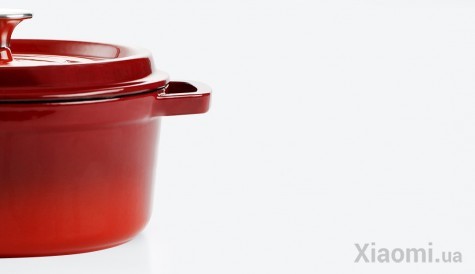 Кастрюля чугунная  Xiaomi Yi wu yi shi Classic enamel pot  22 см Red