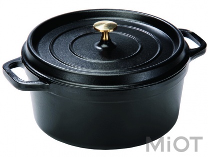 Каструля чавунна Xiaomi Yi wu yi shi Classic enamel pot 22 см Black