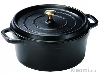 Кастрюля чугунная Xiaomi Yi wu yi shi Classic enamel pot 22 см Black