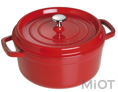 Каструля чавунна  Xiaomi Yi wu yi shi Classic enamel pot  22 см Red