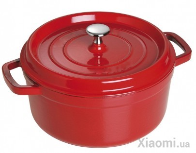 Кастрюля чугунная  Xiaomi Yi wu yi shi Classic enamel pot  22 см Red