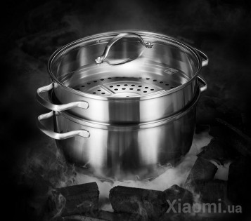 Набор Xiaomi Yi wu yi shi Jane stainless steel кастрюля + пароварка