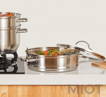 Набір Xiaomi Yi wu yi shi Jane stainless steel Кастрюля + Пароварка