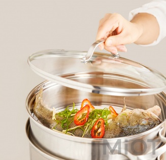 Набір Xiaomi Yi wu yi shi Jane stainless steel Кастрюля + Пароварка