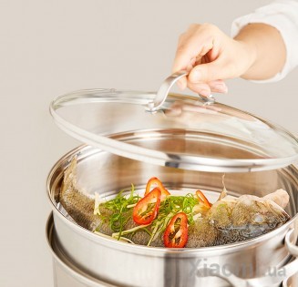 Набор Xiaomi Yi wu yi shi Jane stainless steel кастрюля + пароварка