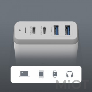 Багатопортовий зарядний пристрій Xiaomi AKAVO Power Delivery 75W