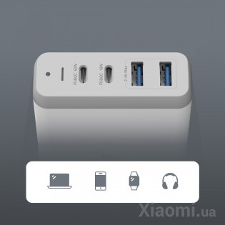 Многопортовое зарядное устройство Xiaomi AKAVO Power Delivery 75W