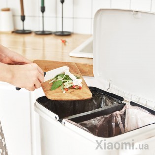 Двухуровневый мусорный бак Xiaomi A&Maison White