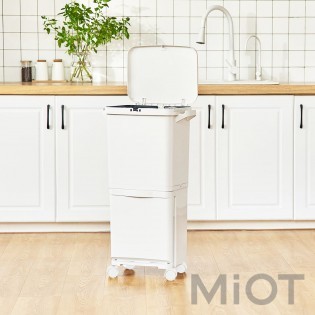 Дворівневий сміттєвий бак Xiaomi A&Maison White